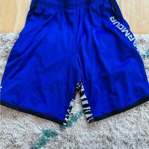 Lot of 2 Under Armour boys Blue Athletic Shorts